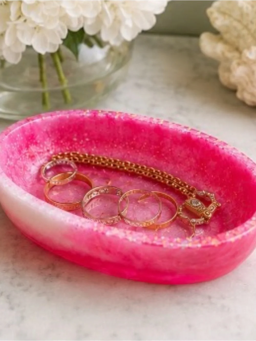Handmade bright pink